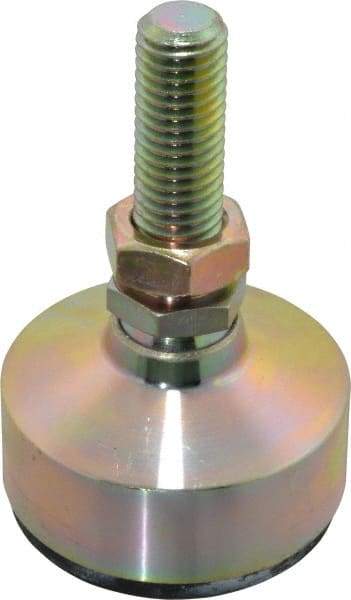 Gibraltar - 440 Lb Capacity, 5/8-11 Thread, 3-7/8" OAL, Zinc Stud, Studded Socket Mount Leveling Mount - 2" Stud Length, 2-1/2" Base Diam, Zinc Pad, 7/8" Hex - Industrial Tool & Supply