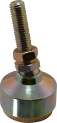 Gibraltar - 2400 Lb Capacity, 1/2-13 Thread, 3-3/4" OAL, Zinc Stud, Studded Socket Mount Leveling Mount - 2" Stud Length, 1-7/8" Base Diam, Zinc Pad, 3/4" Hex - Industrial Tool & Supply