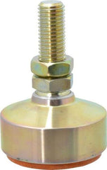 Gibraltar - 6500 Lb Capacity, 3/4-10 Thread, 4-1/8" OAL, Zinc Stud, Studded Socket Mount Leveling Mount - 2" Stud Length, 3" Base Diam, Zinc Pad, 1-1/16" Hex - Industrial Tool & Supply