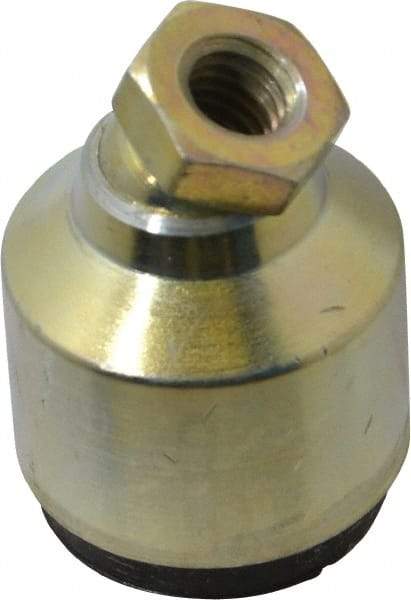 Gibraltar - 50 Lb Capacity, 3/8-16 Thread, 1-1/2" OAL, Zinc Stud, Tapped Socket Mount Leveling Pad - 1-1/4" Base Diam, Zinc Pad, 5/8" Hex - Industrial Tool & Supply