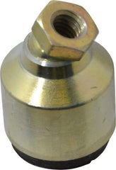 Gibraltar - 50 Lb Capacity, 3/8-16 Thread, 1-1/2" OAL, Zinc Stud, Tapped Socket Mount Leveling Pad - 1-1/4" Base Diam, Zinc Pad, 5/8" Hex - Industrial Tool & Supply