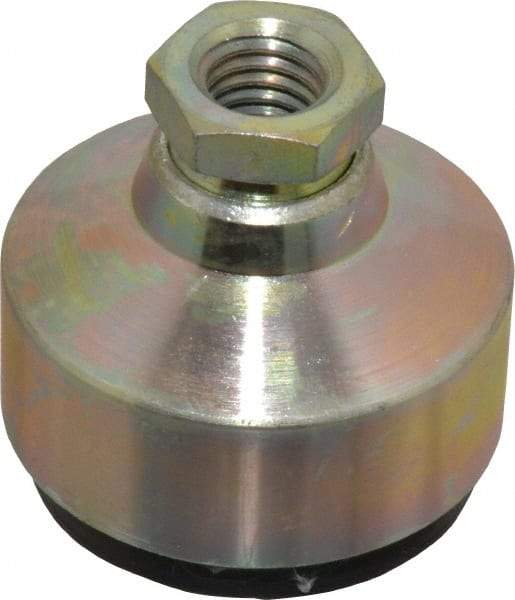Gibraltar - 120 Lb Capacity, 1/2-13 Thread, 1-3/4" OAL, Zinc Stud, Tapped Socket Mount Leveling Pad - 1-7/8" Base Diam, Zinc Pad, 3/4" Hex - Industrial Tool & Supply