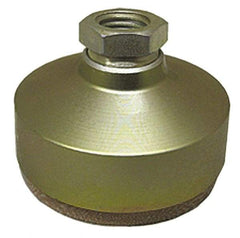 Gibraltar - 325 Lb Capacity, 3/4-10 Thread, 2-1/8" OAL, Zinc Stud, Tapped Socket Mount Leveling Pad - 3" Base Diam, Zinc Pad, 1-1/16" Hex - Industrial Tool & Supply