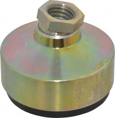 Gibraltar - 440 Lb Capacity, 5/8-11 Thread, 1-7/8" OAL, Zinc Stud, Tapped Socket Mount Leveling Pad - 2-1/2" Base Diam, Zinc Pad, 7/8" Hex - Industrial Tool & Supply