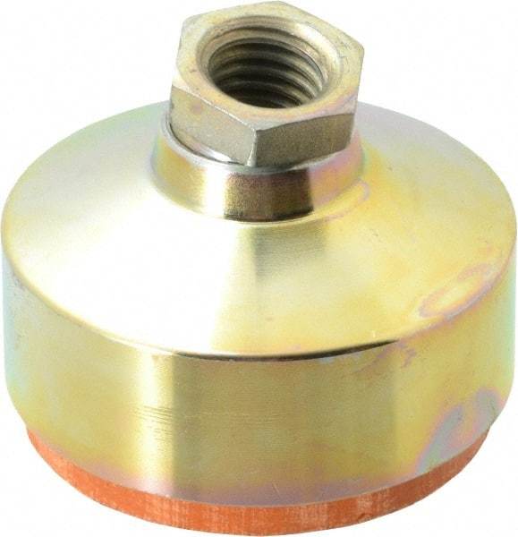 Gibraltar - 4400 Lb Capacity, 5/8-11 Thread, 1-7/8" OAL, Zinc Stud, Tapped Socket Mount Leveling Pad - 2-1/2" Base Diam, Zinc Pad, 7/8" Hex - Industrial Tool & Supply