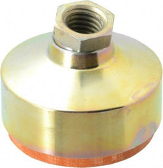 Gibraltar - 4400 Lb Capacity, 5/8-11 Thread, 1-7/8" OAL, Zinc Stud, Tapped Socket Mount Leveling Pad - 2-1/2" Base Diam, Zinc Pad, 7/8" Hex - Industrial Tool & Supply