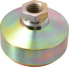 Gibraltar - 6500 Lb Capacity, 3/4-10 Thread, 2-1/8" OAL, Zinc Stud, Tapped Socket Mount Leveling Pad - 3" Base Diam, Zinc Pad, 1-1/16" Hex - Industrial Tool & Supply
