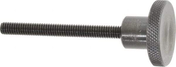 Gibraltar - 1-1/2" Head, Knurled Knob - Threaded Stem, Steel - Industrial Tool & Supply