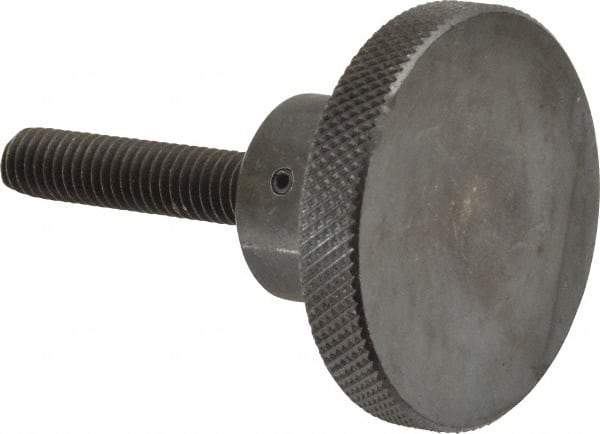 Gibraltar - 2" Head, Knurled Knob - Threaded Stem, Steel - Industrial Tool & Supply