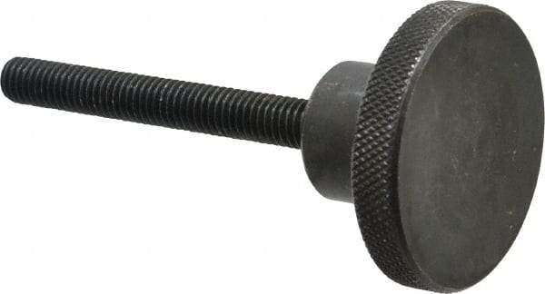 Gibraltar - 2" Head, Knurled Knob - Threaded Stem, Steel - Industrial Tool & Supply