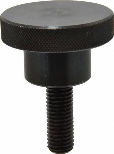 Gibraltar - 2-1/2" Head, Knurled Knob - Threaded Stem, Steel - Industrial Tool & Supply