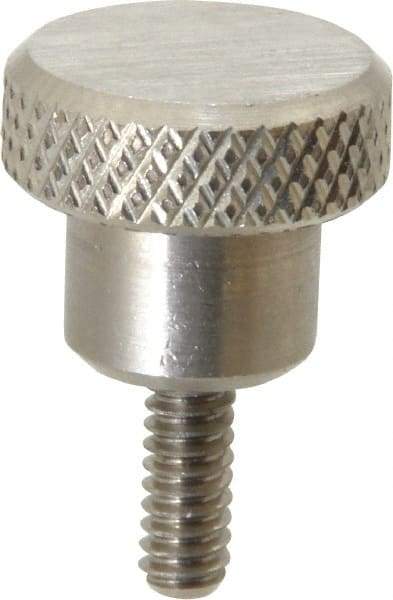 Gibraltar - 3/4" Head, Knurled Knob - Threaded Stem, Stainless Steel - Industrial Tool & Supply
