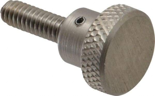 Gibraltar - 3/4" Head, Knurled Knob - Threaded Stem, Stainless Steel - Industrial Tool & Supply