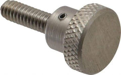 Gibraltar - 3/4" Head, Knurled Knob - Threaded Stem, Stainless Steel - Industrial Tool & Supply