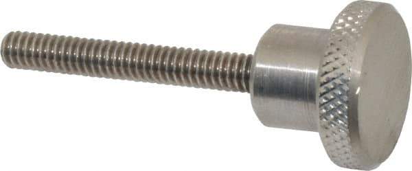Gibraltar - 1" Head, Knurled Knob - Threaded Stem, Stainless Steel - Industrial Tool & Supply