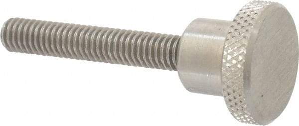 Gibraltar - 1" Head, Knurled Knob - Threaded Stem, Stainless Steel - Industrial Tool & Supply
