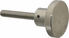 Gibraltar - 1-1/2" Head, Knurled Knob - Threaded Stem, Stainless Steel - Industrial Tool & Supply