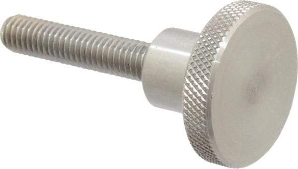 Gibraltar - 1-1/2" Head, Knurled Knob - Threaded Stem, Stainless Steel - Industrial Tool & Supply