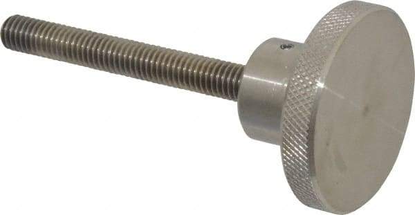 Gibraltar - 2" Head, Knurled Knob - Threaded Stem, Stainless Steel - Industrial Tool & Supply