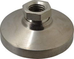 Gibraltar - 7400 Lb Capacity, 3/4-10 Thread, 1-1/2" OAL, Steel Stud, Tapped Pivotal Socket Mount Leveling Mount - 3" Base Diam, Steel Pad, 1-1/16" Hex - Industrial Tool & Supply