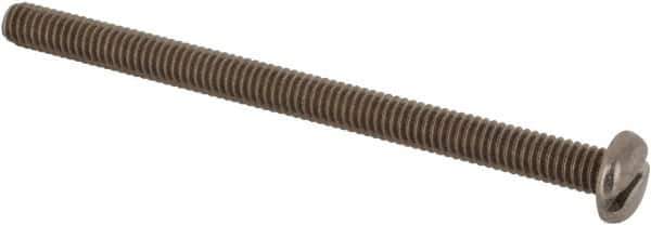 Value Collection - #8-32 UNC, 2-1/2" Length Under Head Slotted Drive Machine Screw - Pan Head, Grade 18-8 Stainless Steel, Uncoated, Without Washer - Industrial Tool & Supply