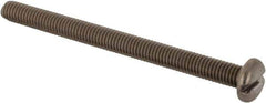 Value Collection - #10-32 UNF, 2-1/2" Length Under Head Slotted Drive Machine Screw - Pan Head, Grade 18-8 Stainless Steel, Uncoated, Without Washer - Industrial Tool & Supply