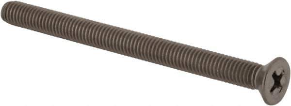 Value Collection - #10-32 UNF, 2-1/2" Length Under Head Phillips Drive Machine Screw - Flat Head, Grade 18-8 Stainless Steel, Uncoated, Without Washer - Industrial Tool & Supply