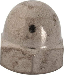 Value Collection - 3/8-24" UNF, 9/16" Width Across Flats, Uncoated, Stainless Steel Acorn Nut - 5/8" Overall Height, Grade 18-8 - Industrial Tool & Supply