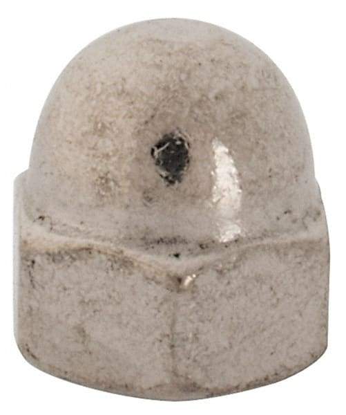 Value Collection - #10-24 UNC, 3/8" Width Across Flats, Uncoated, Stainless Steel Acorn Nut - 25/64" Overall Height, Grade 316 - Industrial Tool & Supply