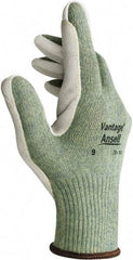 Ansell - Size 2XL (11), ANSI Cut Lvl 4, Abrasion Lvl 5, Leather Cut Resistant Gloves - Kevlar/Poly/Cotton Lining, Knit Wrist, Gray, Paired - Industrial Tool & Supply