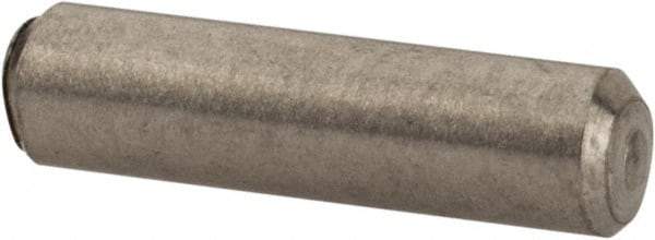 Value Collection - 3/32" Diam x 3/8" Pin Length 316 Stainless Steel Standard Dowel Pin - Bright Finish, 2 Beveled End - Industrial Tool & Supply