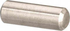 Value Collection - 1/8" Diam x 3/8" Pin Length 316 Stainless Steel Standard Dowel Pin - Bright Finish, 2 Beveled End - Industrial Tool & Supply