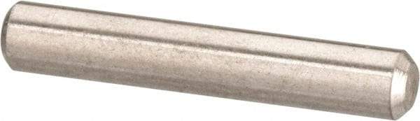 Value Collection - 1/8" Diam x 1/2" Pin Length 316 Stainless Steel Standard Dowel Pin - Bright Finish, 2 Beveled End - Industrial Tool & Supply