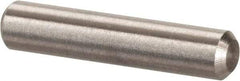 Value Collection - 1/8" Diam x 5/8" Pin Length 316 Stainless Steel Standard Dowel Pin - Bright Finish, 2 Beveled End - Industrial Tool & Supply