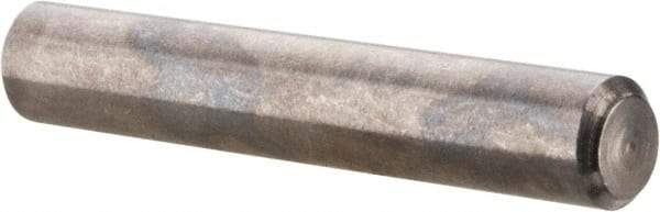 Value Collection - 1/8" Diam x 3/4" Pin Length 316 Stainless Steel Standard Dowel Pin - Bright Finish, 2 Beveled End - Industrial Tool & Supply