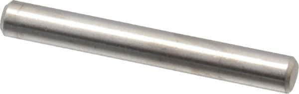 Value Collection - 1/8" Diam x 1" Pin Length 316 Stainless Steel Standard Dowel Pin - Bright Finish, 2 Beveled End - Industrial Tool & Supply