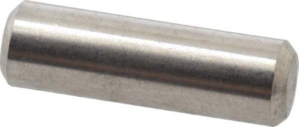 Value Collection - 3/16" Diam x 5/8" Pin Length 316 Stainless Steel Standard Dowel Pin - Bright Finish, 2 Beveled End - Industrial Tool & Supply