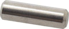 Value Collection - 3/16" Diam x 5/8" Pin Length 316 Stainless Steel Standard Dowel Pin - Bright Finish, 2 Beveled End - Industrial Tool & Supply