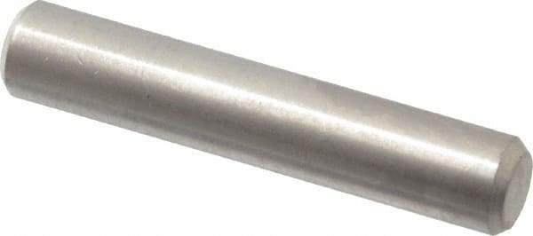 Value Collection - 3/16" Diam x 1" Pin Length 316 Stainless Steel Standard Dowel Pin - Bright Finish, 2 Beveled End - Industrial Tool & Supply