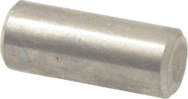 Value Collection - 1/4" Diam x 5/8" Pin Length 316 Stainless Steel Standard Dowel Pin - Bright Finish, 2 Beveled End - Industrial Tool & Supply