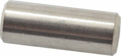 Value Collection - 3/8" Diam x 1" Pin Length 316 Stainless Steel Standard Dowel Pin - Bright Finish, 2 Beveled End - Industrial Tool & Supply