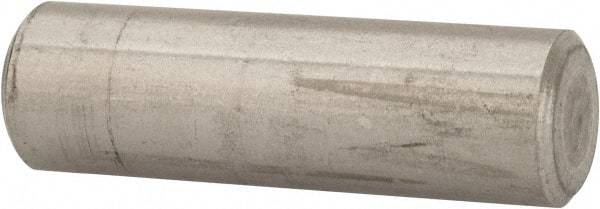 Value Collection - 3/8" Diam x 1-1/4" Pin Length 316 Stainless Steel Standard Dowel Pin - Bright Finish, 2 Beveled End - Industrial Tool & Supply