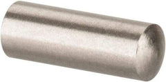Value Collection - 3mm Diam x 8mm Pin Length 316 Stainless Steel Standard Dowel Pin - Bright Finish, 1 Rounded End - Industrial Tool & Supply