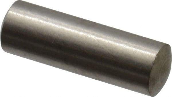Value Collection - 4mm Diam x 12mm Pin Length 316 Stainless Steel Standard Dowel Pin - Bright Finish, 1 Rounded End - Industrial Tool & Supply