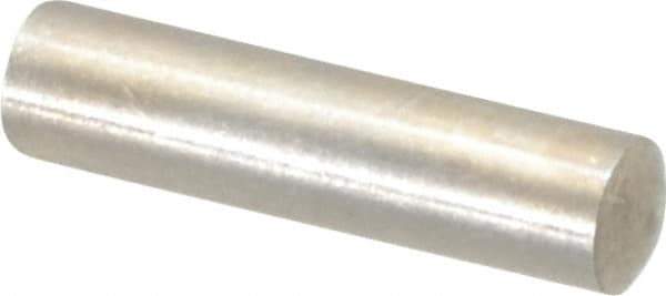 Value Collection - 4mm Diam x 16mm Pin Length 316 Stainless Steel Standard Dowel Pin - Bright Finish, 1 Rounded End - Industrial Tool & Supply