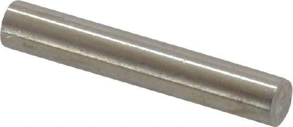 Value Collection - 4mm Diam x 24mm Pin Length 316 Stainless Steel Standard Dowel Pin - Bright Finish, 1 Rounded End - Industrial Tool & Supply