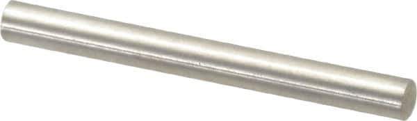 Value Collection - 4mm Diam x 40mm Pin Length 316 Stainless Steel Standard Dowel Pin - Bright Finish, 1 Rounded End - Industrial Tool & Supply