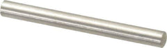 Value Collection - 4mm Diam x 40mm Pin Length 316 Stainless Steel Standard Dowel Pin - Bright Finish, 1 Rounded End - Industrial Tool & Supply