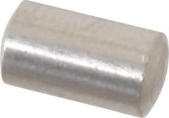 Value Collection - 5mm Diam x 8mm Pin Length 316 Stainless Steel Standard Dowel Pin - Bright Finish, 1 Rounded End - Industrial Tool & Supply