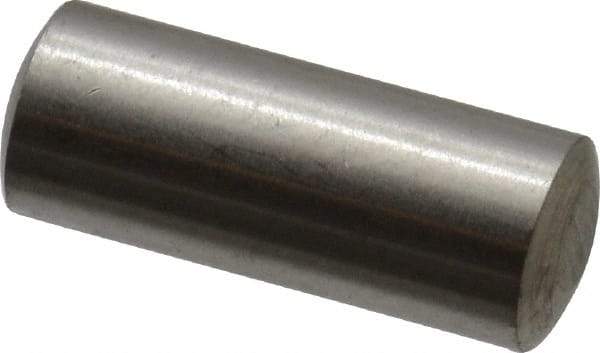 Value Collection - 5mm Diam x 12mm Pin Length 316 Stainless Steel Standard Dowel Pin - Bright Finish, 1 Rounded End - Industrial Tool & Supply